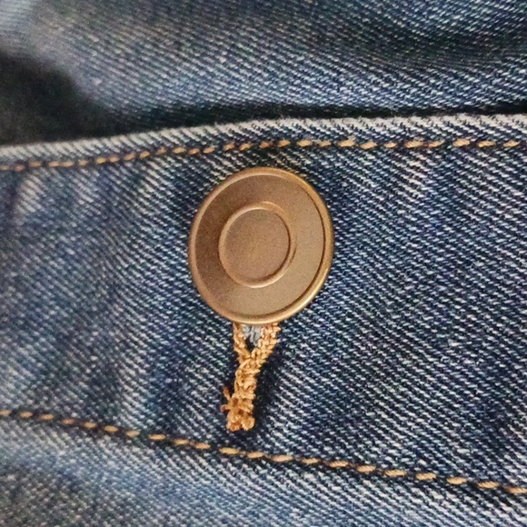 C Denim 1946 Womens Jacket Hearts Fringed XL Blue Bridal Casual Fall - Picture 9 of 10